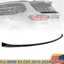 Glossy Black Rear Middle Spoiler Trunk Mid Lid Wing Lip For BMW X5 G05 2019-24