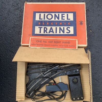 VTG Lionel 022 Right Hand Non-Derailing Remote Control Switch Train Track W Box