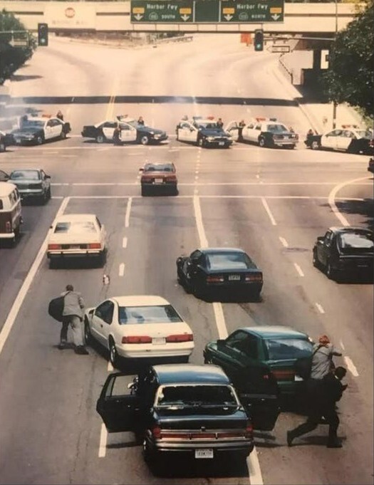 Heat 1995 Shootout Poster – Iconic Crime Film Scene Art Print