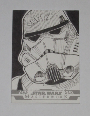 star wars sketch スケッチ　カード Topps Star Wars Masterwork 2024 Stormtrooper Sketch Card 1/1 Emrah