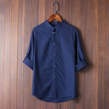 Luxury Men's Linen Vintage Plus Size Shirt