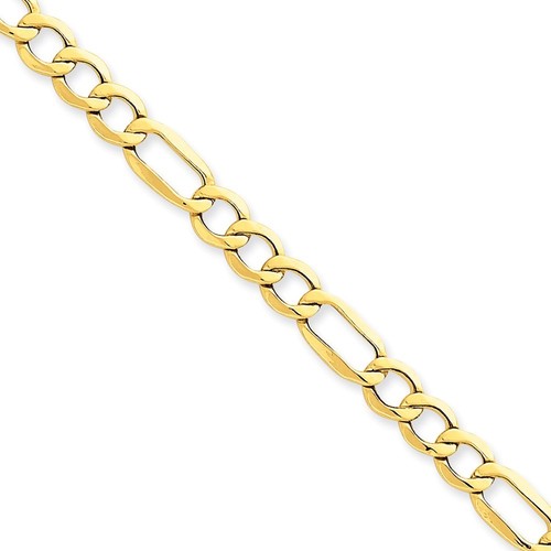 Semi-Solid Figaro Chain Chain Bracelet 