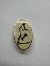 Vintage RUNNER ATHLETE Cross Country Oval Shaped Lapel Pin