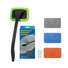 Car Windshield Cleaning Tool, Windshield Cleaner with 4 Washable and Reusable...
