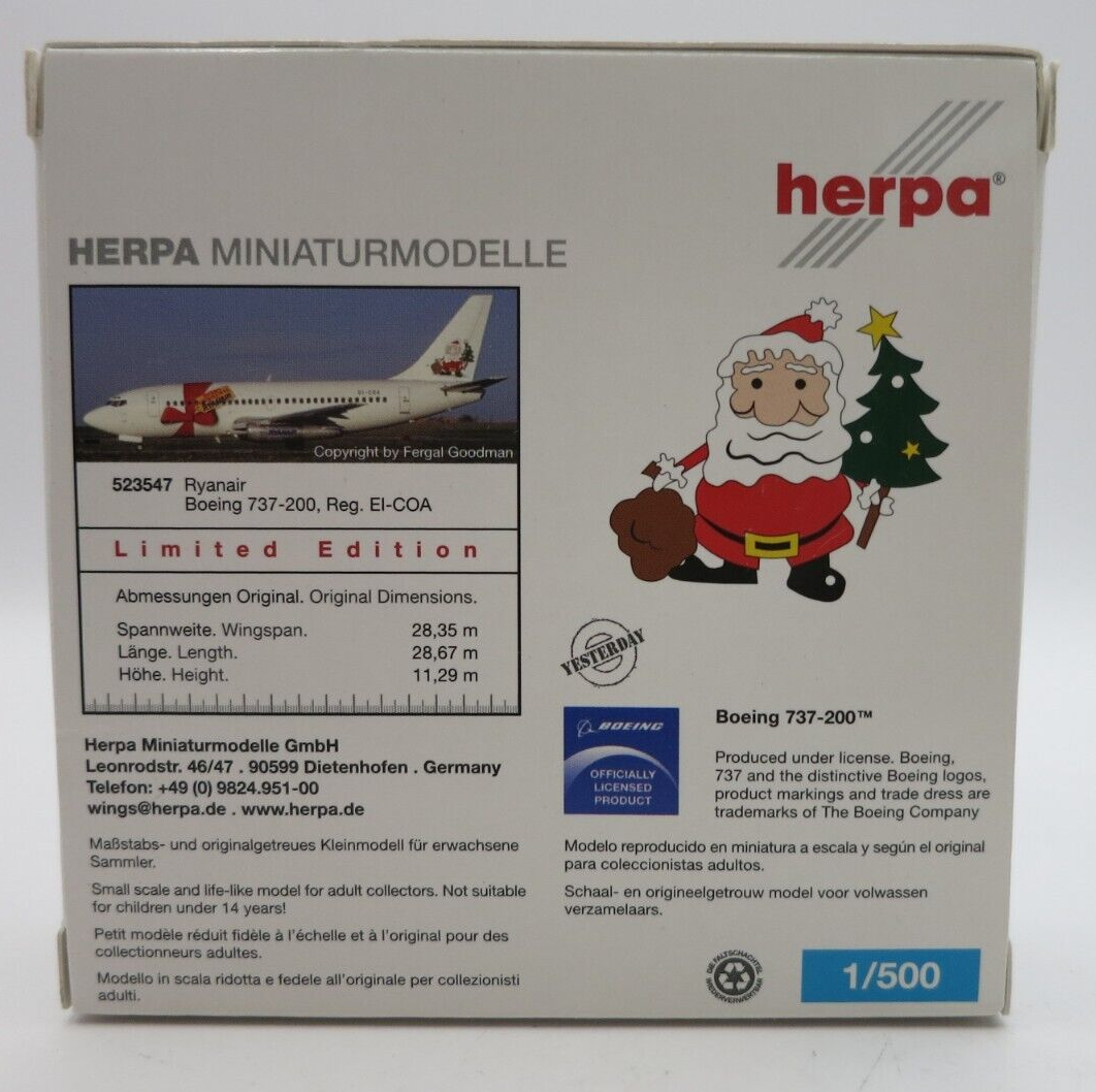 Herpa Ryanair Boeing 737-200 