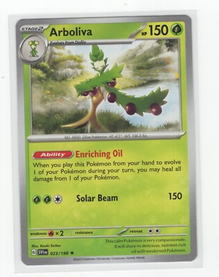 #ad Pokemon Scarlet amp; Violet NON Holo Rare Arboliva 023 198 DECK EXCLUSIVE $2.99