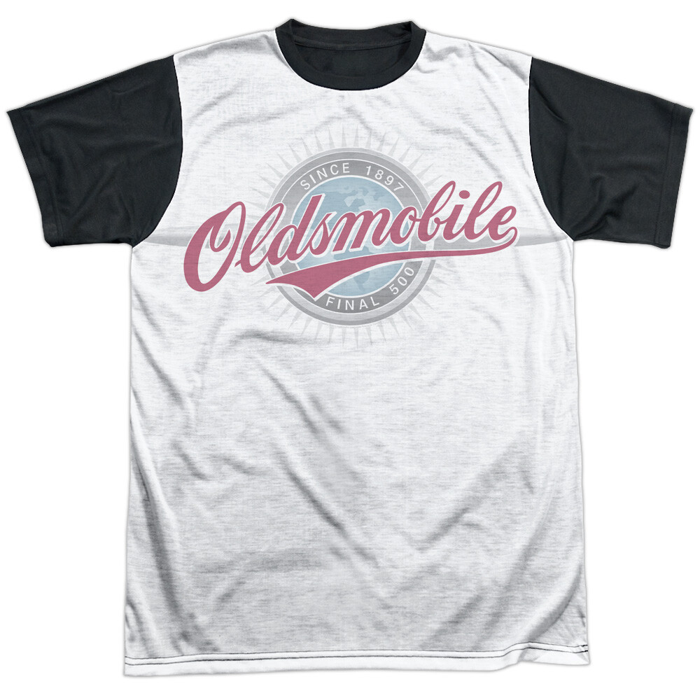 Oldsmobile Vintage Oversized Logo T-Shirt Costume Adult Sizes S-3XL Black Back  