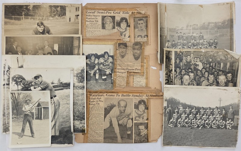 1940s vintage WARRIORS FOOTBALL PHOTOS NEWS waterbury ct LAZ IANNACCONE archive