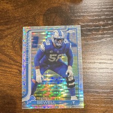 Topps Chrome 2023 Penei Sewell #99 Hologram Detroit Lions Football Card
