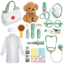 Doctor Kit for Toddlers 3 4 5 6 Years Old, 26 Pcs Doctor Playset with Dog Toy...