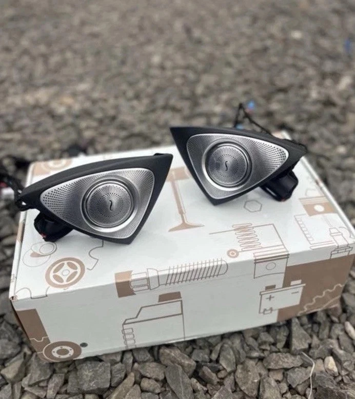 Altavoz tweeter giratorio 3D para Mercedes W213 W222 W205 E/S/C Clase E300 S63 2 piezas Foto 4 de 4