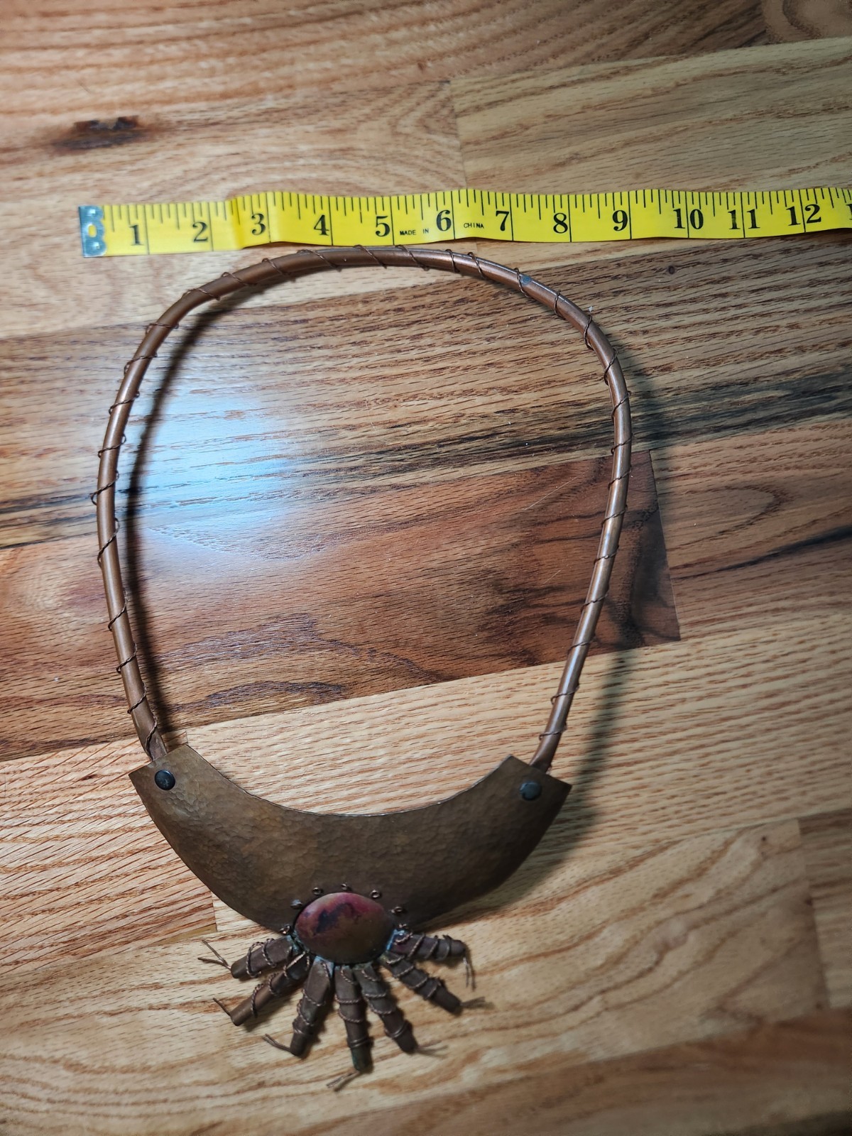 BOLD Brutalist Artisan Copper Statement Necklace … - image 8