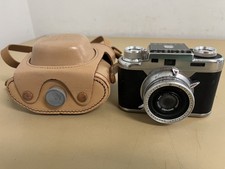 Vintage Bolsey Jubilee 35mm Rangefinder Camera w/ Original Leather Case