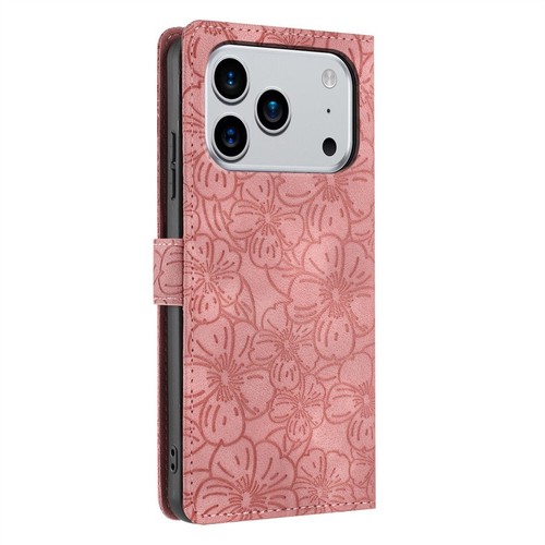 Embossed Sakura Wallet Phone Case For iPhone 17 16 15 14 13 12 11 Pro Max XR 16E - Picture 5 of 20