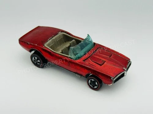 Hot Wheels Redline CUSTOM FIREBIRD Red HK Tan Interior Nice !!