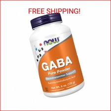 NOW Supplements, GABA Gamma-Aminobutyric Acid Powder Neurotransmitter Supp 6oz