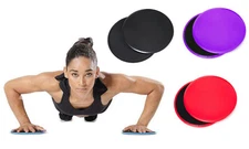 1 Pair Core Fitness Gliders Slide Discs - Round