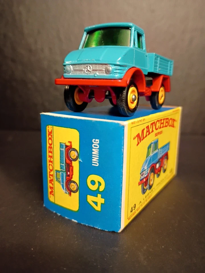 Matchbox #49B Mercedes Unimog 1967 Blue/Red In Crisp Original E4 Box - Image 4 of 4