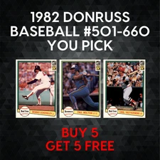 1982 Donruss Baseball #501-660  - YOU PICK - Complete Your Set