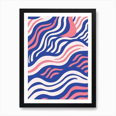 Abstract Wavy Pattern 1 Art Print Framed Wall Art Poster Canvas Print Picture