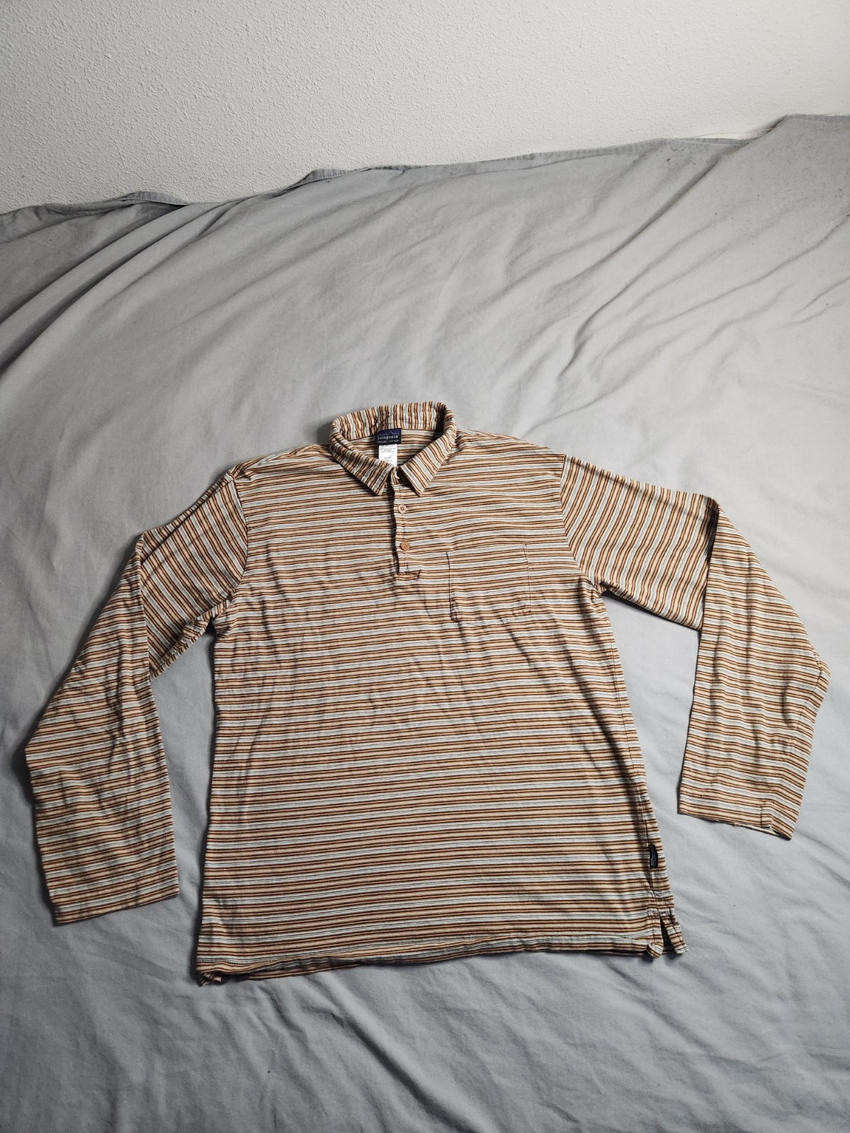 Vintage Patagonia Sqeaky Clean Polo Shirt Mens Medium Colorful Striped 52967 NEW