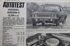 Original 1970 Autocar extracted road test: VAUXHALL VENTORA FD, 3294cc