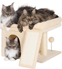 Small Cat Tree Tower for Large Cat Cat Bed House W/ Large Perch