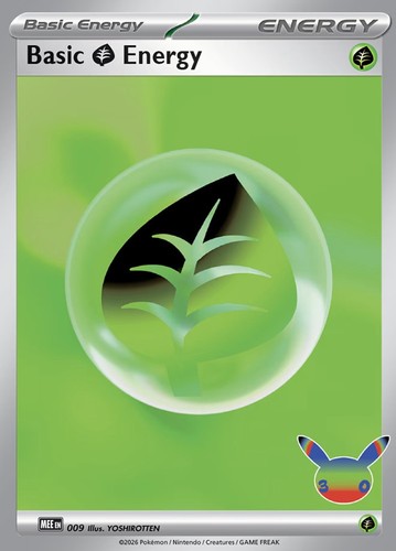 Basic Grass Energy (30th Celebration) Holo MEE: Mega Evolution... 009 NM Pokemon