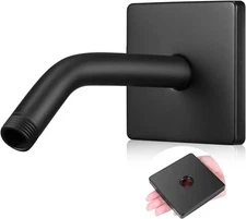 Lounsweer 3.5 Inch Shower Arm and Flange Wall Mount Replacement Black 