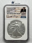 2023 W Silver Eagle NGC MS70 Liberty Coin Act Ronald Reagan Signature