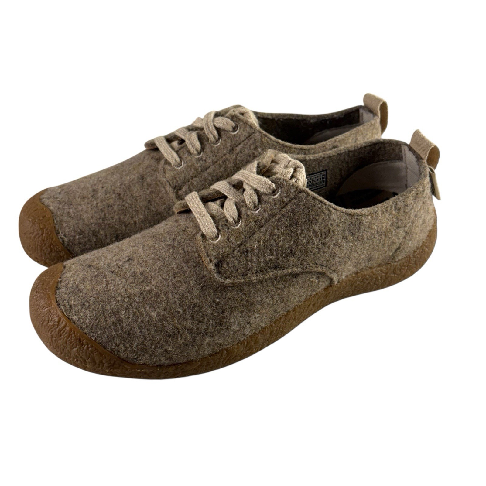 Scarpe KEEN donna 9 taupe Mosey Derby feltro di lana riciclato casual Oxford sneaker