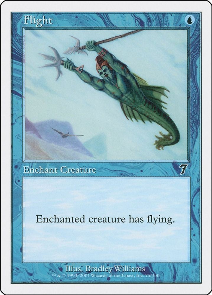 2001 Magic: The Gathering: 7th Edition - Flight (#75, Common, Lightly Played)