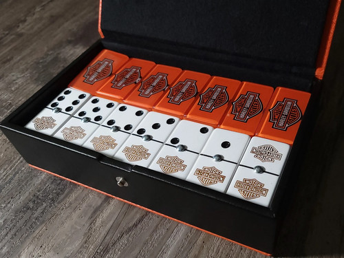 Harley Davidson Jumbo Size, dominoes, domino set, dominoes set, Harley Davidson - Picture 6 of 7