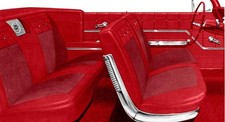 1962 Impala Convertible With Spilt Bench Red Vinyl Upholstery Set