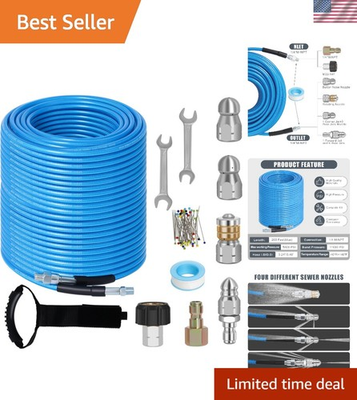 #ad #ad 200 FT for Pressure Washer 5800PSI Water Jet Drain Cleaner Hose 1 4 Inch NP... $139.99