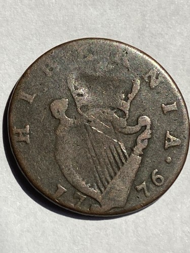 1776 Colonial America’s - Ireland 🇮🇪 Hibernia Small Head Evasion 1/2 Penny - Picture 4 of 14