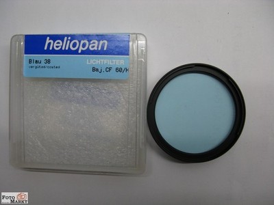 Farbfilter Heliopan Lichtfilter Filter Blau 38 (Baj.CF 60/H) Hasselblad B 60