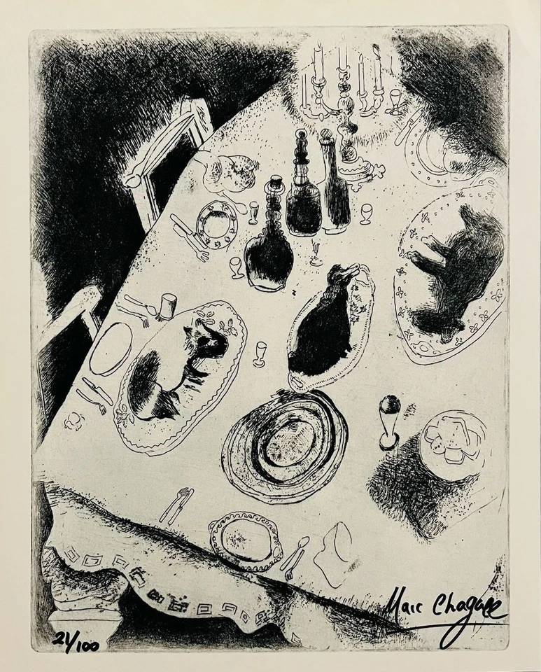 Impresión original firmada a mano por Marc Chagall con certificado de autenticidad y +$3.500 USD de valoración Foto 2 de 4