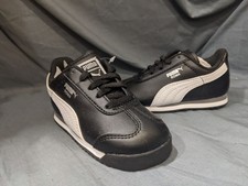 Puma Toddlers Roma Basic Inf Sneakers Lace Up Black/white Size 9 NEW IN BOX