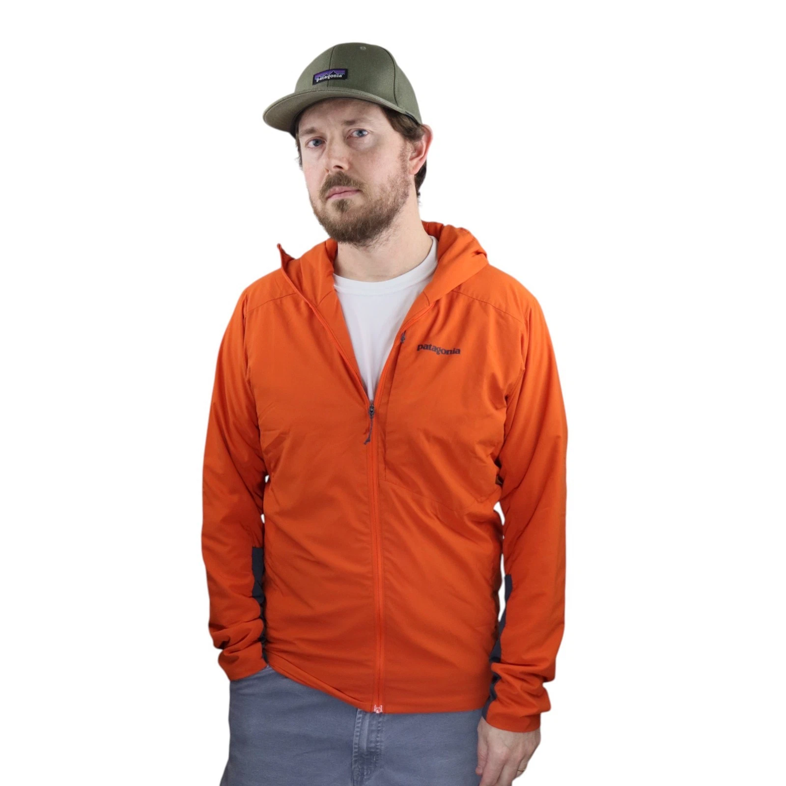 New Patagonia Nano-Air Ultralight Full-Zip Hoody Mens Medium Pollinator Orange