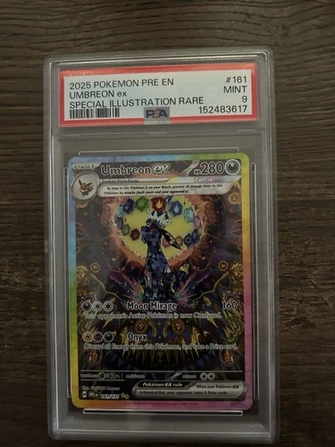Pokemon 2025 Umbreon ex 161/131 Full Art SIR Prismatic Evolutions PSA 9