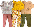 Toddler Girls 2T Clothes Lot Long Sleeved Shirts Cargo Pants Leggings Flowers