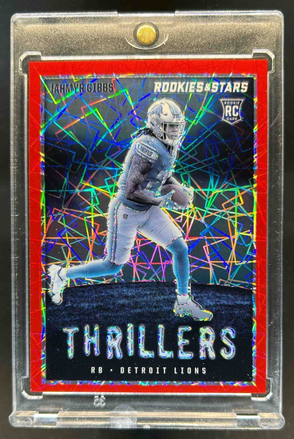 2023 Panini Rookies & Stars Jahmyr Gibbs Thrillers RC Longevity #TH-11 Lions