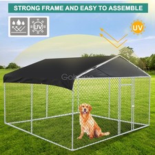 10x10 ft Outdoor Pet Dog Run House Kennel Shade Cage Enclosure w/ Cover Playpen