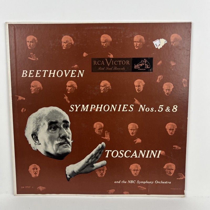 Beethoven ‎- Symphonies Nos. 5 & 8 Toscanini RCA ‎LM 1757 LP