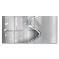 Stilvolle Wanduhr Mit FließEnden Zeigern Metallabstraktion WeißE Zeiger 60X30 Cm