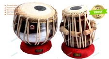 Bina Tabla Pair No. 47 Steel Bayan, Sheesham Wood Dayan Musical Instrument