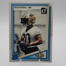 2025 Panini Donruss Rated Rookie Devin Neal #359 New Orleans Saints NFL Card. rookie card picture