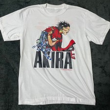 Vintage AKIRA Fashion Victim Tetsuo T-Shirt White XL Double Sided Anime Tee