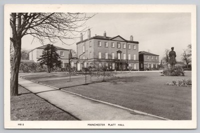 Manchester Platt Hall Echt Foto Postkarte RPPC Mason's Alpha Serie MR 8